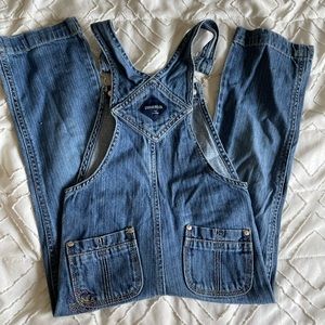 4t flower detailed denim overalls
